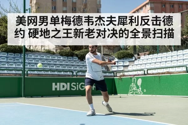 tennis hard court match action